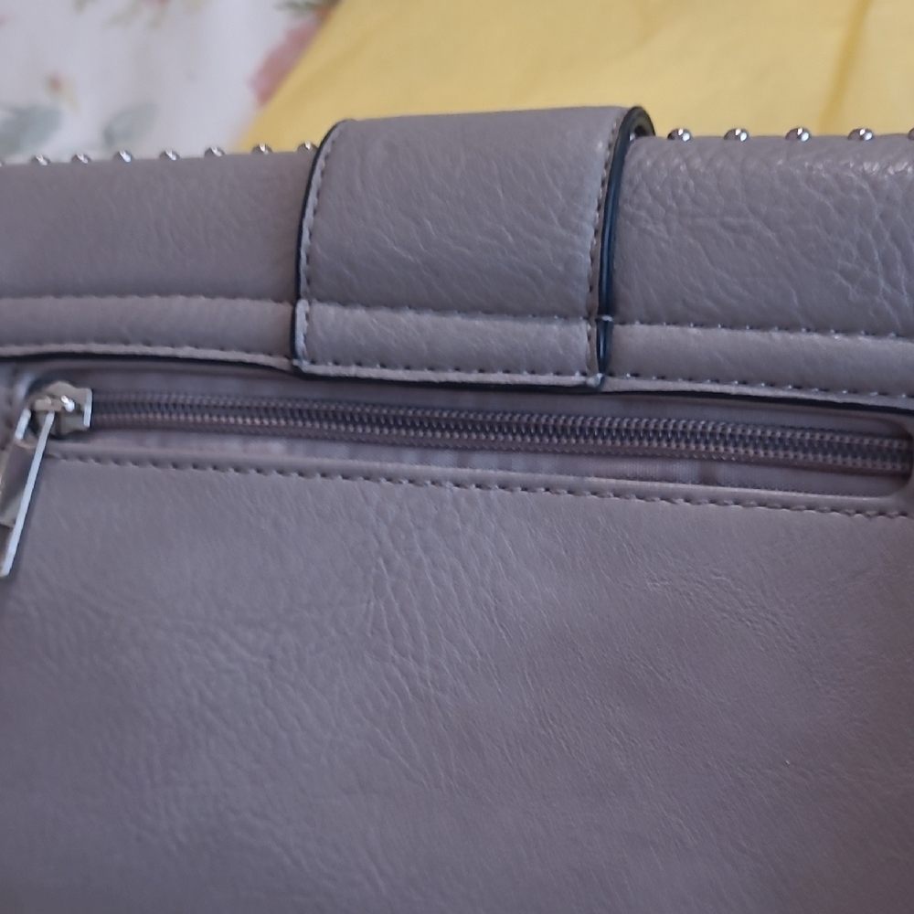 Studded Gray Clutch Bag - Picture 7 of 8